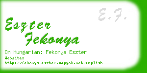 eszter fekonya business card